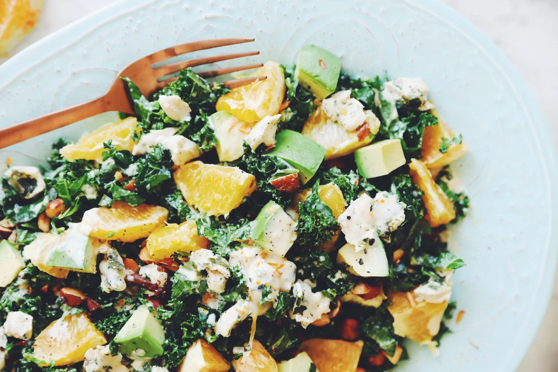 Kale Avocado Salad with Orange