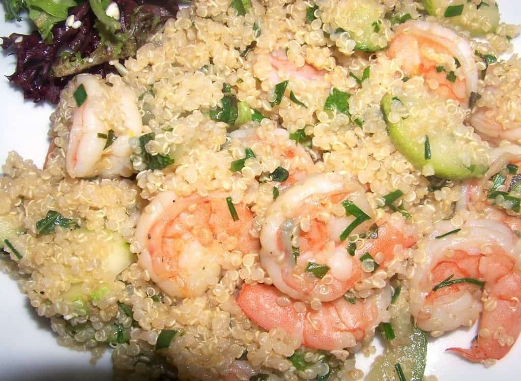 Shrimp, Zucchini with Herbed Quinoa