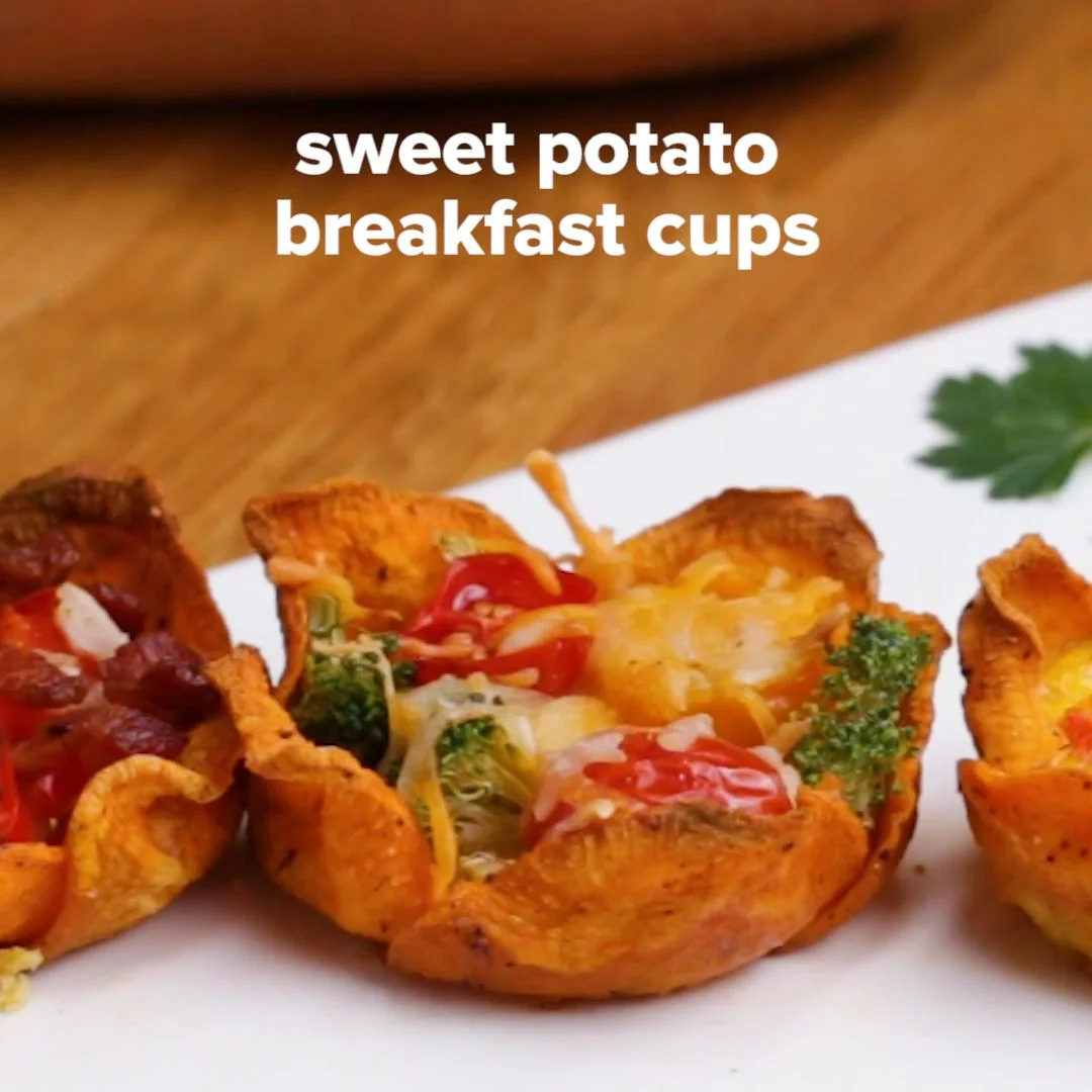 Sweet Potato Cups with Baked Eggs